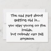 古くなることについての悲しい部分は。-招待カードです 招待状 (正面)