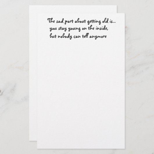 古くなる悲しい部分は文房具 便箋 (正面/裏面)