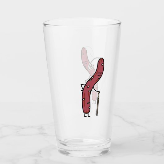 古くな中国のったドライソーセージ タンブラーグラス (正面)