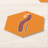 古くな中国のったドライソーセージ ペーパーコースター (アングル)