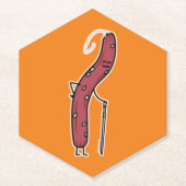 古くな中国のったドライソーセージ ペーパーコースター (正面)