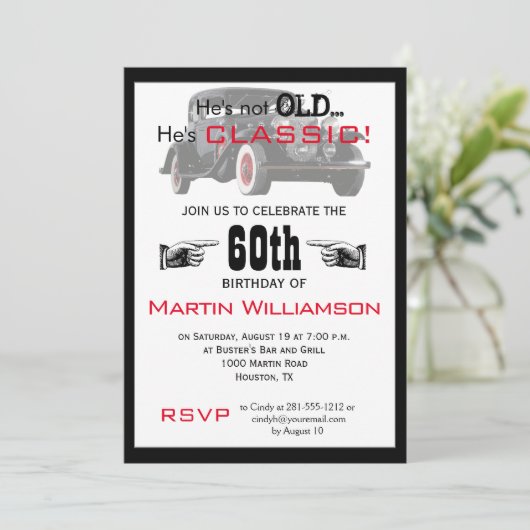 古くはないが、クラシックのおもしろい誕生パーティー 招待状 (スタンド正面)