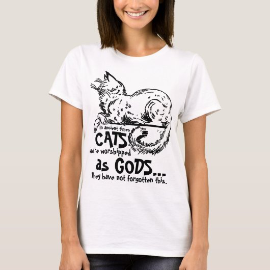 古くは猫は神として信仰されていた Tシャツ (正面)