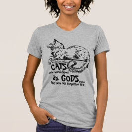 古くは猫は神として信仰されていた Tシャツ