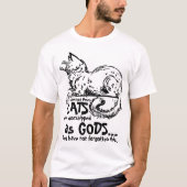 古くは猫は神として信仰されていた Tシャツ (正面)