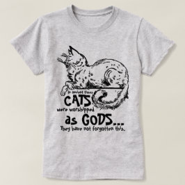 古くは猫は神として信仰されていた Tシャツ