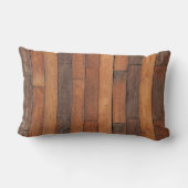 古くみすぼらしい木製フローリング ランバークッション (裏面)
