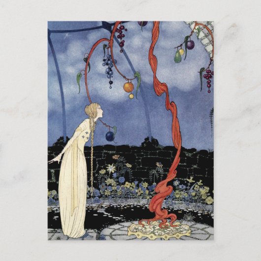 古くフランスのなおとぎ話: すばらしい美しいの木 ポストカード (正面)