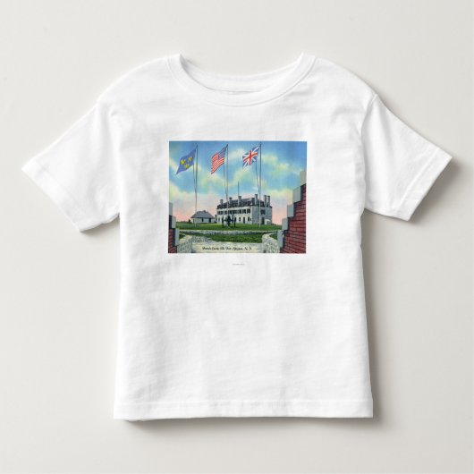 古くフランスのな城の指令官部屋 トドラーTシャツ (正面)