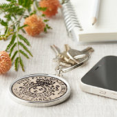 古くフランスのな文書Keychain キーホルダー (側面)