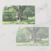 古く厚いオークの木 名刺 (正面/裏面)