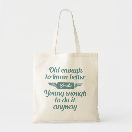 "古く及び若い"名前をカスタムするのトートバック トートバッグ (正面)