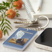 古く忠実なヴィンテージ旅行ポスターによるバッファロー キーホルダー (正面右)