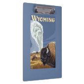 古く忠実なヴィンテージ旅行ポスターによるバッファロー クリップボード (右)