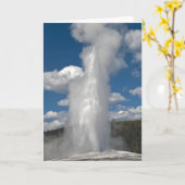 古く忠実な間欠泉-カード カード (黄色い花)