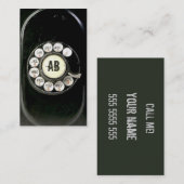 古く擦り切れたなベークライトの電話回転式のダイヤルは私を電話します コーリングカード (正面/裏面)