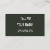 古く擦り切れたなベークライトの電話回転式のダイヤルは私を電話します コーリングカード (裏面)