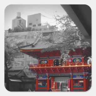 古く日本のな寺院 スクエアシール