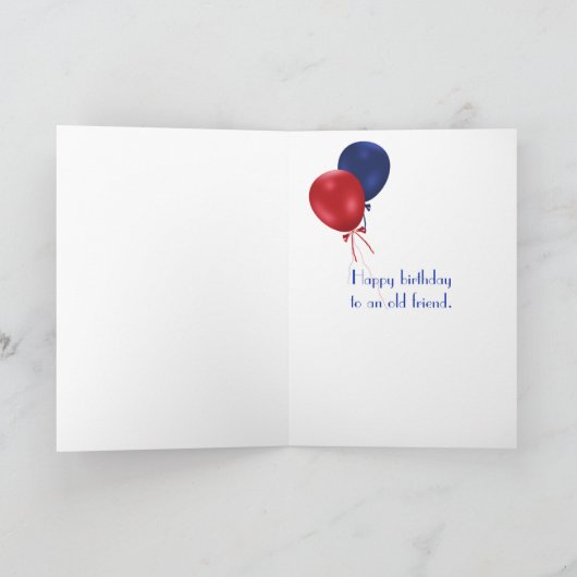 古く旧式で青い車 カード (内部)