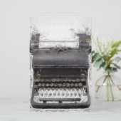 古く旧式なタイプライター 便箋 (スタンド正面)