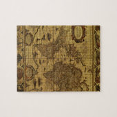 古く旧式な世界地図 ジグソーパズル (横)