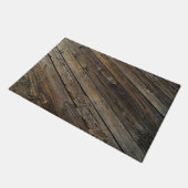 古く暗い木 ドアマット (アングル)