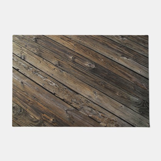 古く暗い木 ドアマット (正面)