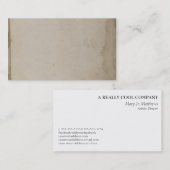 古く汚い汚されたクラフト紙 名刺 (正面/裏面)