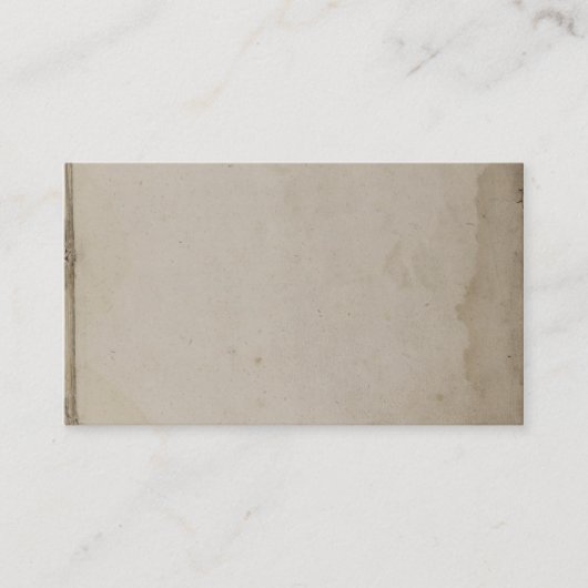 古く汚い汚されたクラフト紙 名刺 (正面)