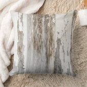 古く白いペンキの木の壁の質 クッション (ブランケット)