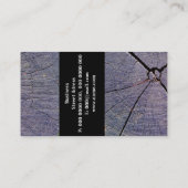 古く素朴な木製の名刺カバー 名刺 (裏面)