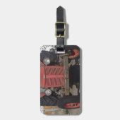 古く赤いトラクター ラゲッジタグ (正面縦)