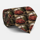 古く赤い普通消防車のタイ ネクタイ (ロール)