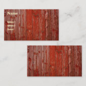 古く赤い木 名刺 (正面/裏面)