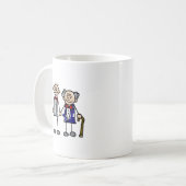 古く陽気なカップル コーヒーマグカップ (正面左)