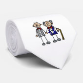 古く陽気なカップル ネクタイ (ロール)