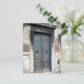 古く青いドア ポストカード (スタンド正面)