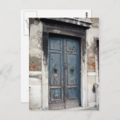 古く青いドア ポストカード (正面/裏面)