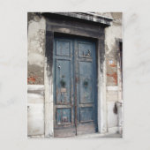 古く青いドア ポストカード (正面)