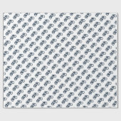 古く青いバイクの包装紙 ラッピングペーパー (フラット)