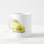 古く黄色いトラック コーヒーマグカップ (正面左)