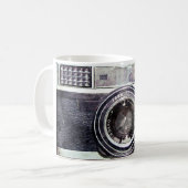 古く黒いカメラ コーヒーマグカップ (正面左)