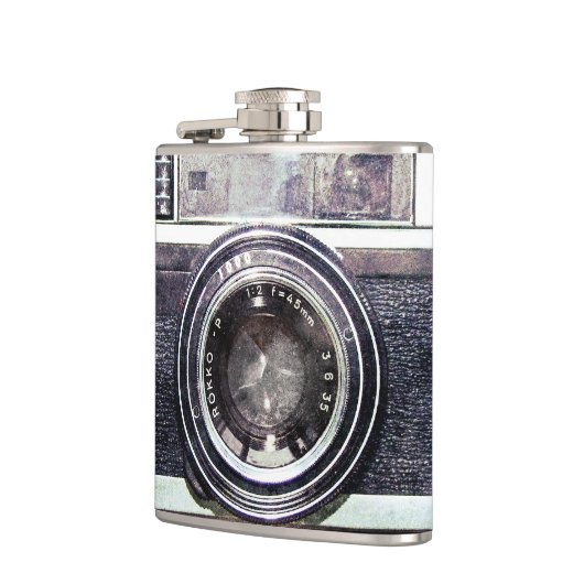 古く黒いカメラ フラスク (左)