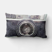古く黒いカメラ ランバークッション (裏面)