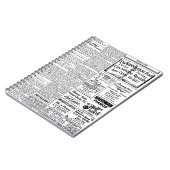 古く黒く及び白い新聞、ヴィンテージのレトロ広告 ノートブック (左側)