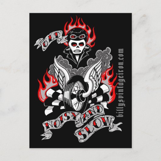 古く、騒々しく及び遅い(色) ポストカード (正面)