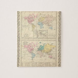 古さの老人の世界地図20_Maps ジグソーパズル
