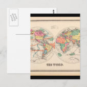 古さの老人の世界地図20_Maps ポストカード (正面/裏面)