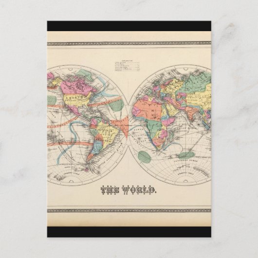 古さの老人の世界地図20_Maps ポストカード (正面)