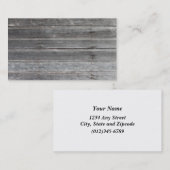 古な(風化させた)木の壁のテレホンカード 名刺 (正面/裏面)